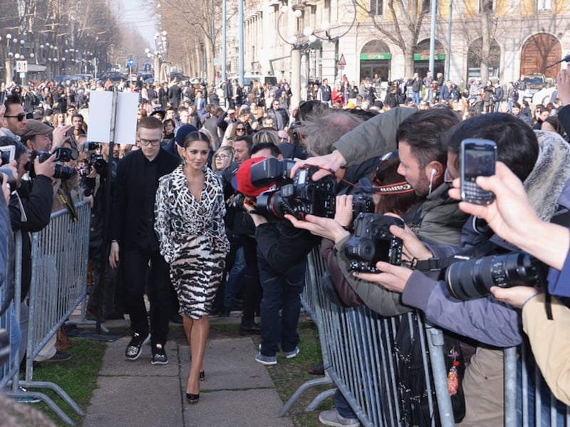 Cheryl Cole vorige maand tijdens de modeweek in Milaan.