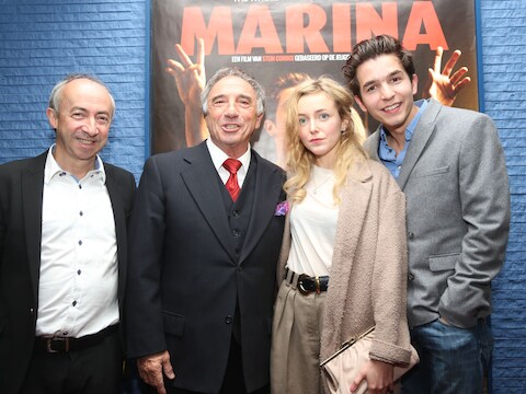 Stijn Coninx, Rocco Granata, Evelien Bosmans en Matteo Simoni.