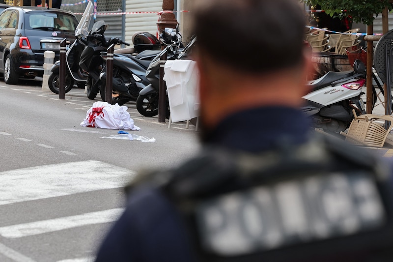 Beeld van de plaats waar het incident gebeurde in Ajaccio.