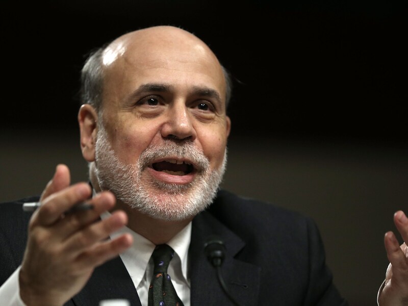 Voorzitter van de FED Ben Bernanke.