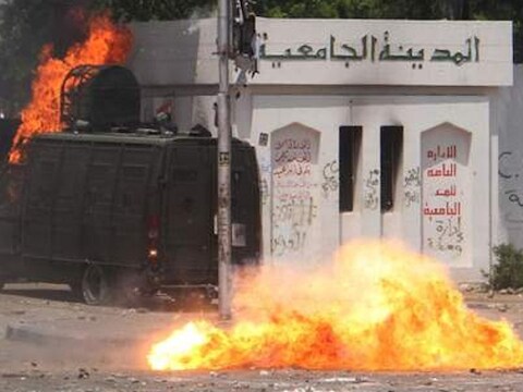 Eerder deze week was het ook al onrustig bij de Al Azhar universiteit.