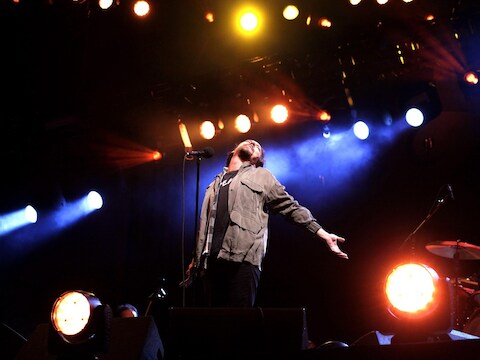 Zanger Eddie Vedder van Pearl Jam.