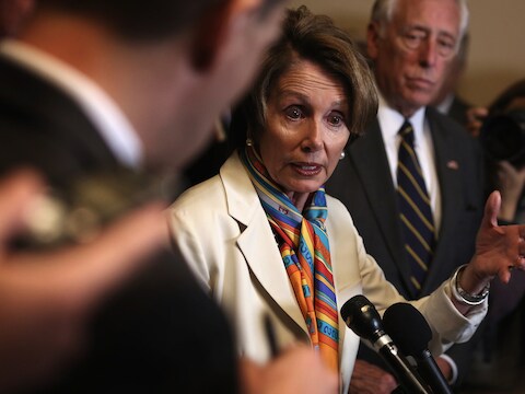 Nancy Pelosi, momenteel 'minorty leader' van de Democraten in het Huis van Afgevaardigden.