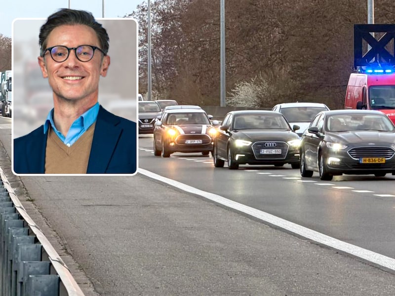 E19 Rumst file, Inzet: Peter Bruyninckx woordvoerder van het verkeerscentrum.