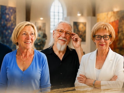 Vijf kunstenaars exposeren in de kerk van Gontrode. 