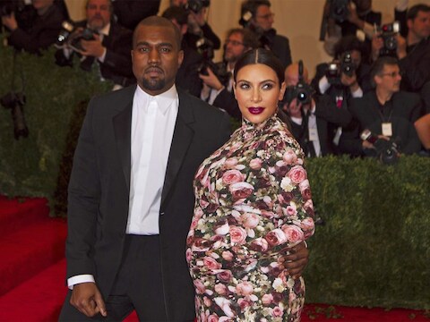 Kanye West en Kim Kardashian tijdens haar zwangerschap.