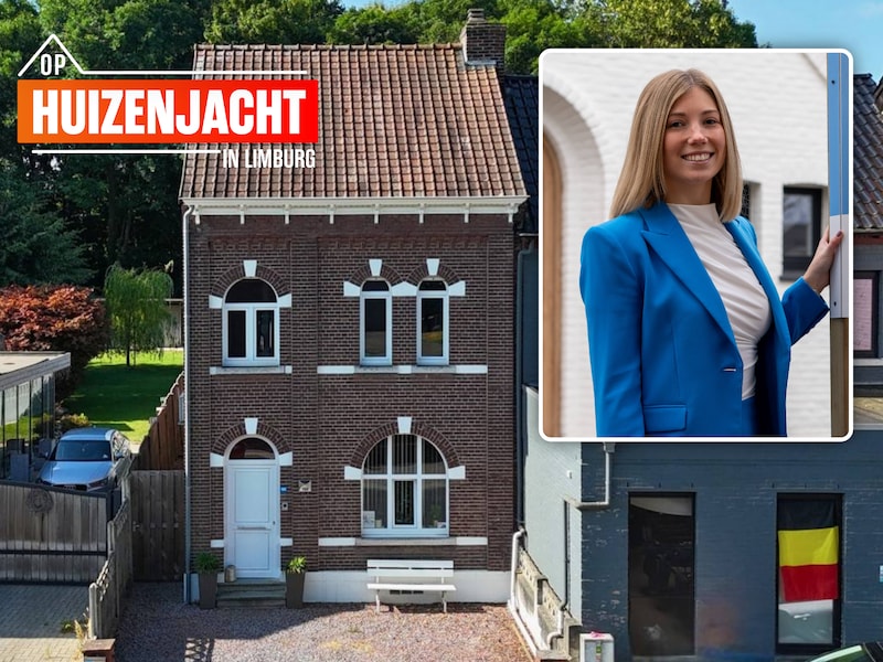 Deze woning staat momenteel te koop in Leut. Foto inzet: vastgoedmakelaar Eline Merlo.
