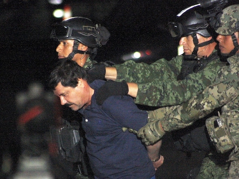 Drugsbaas El Chapo kon vorige week na een ontsnapping in 2015 terug ingerekend worden.