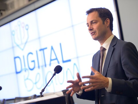 Minister van Digitale Agenda, Alexander De Croo vindt de cijfers van Sirris bemoedigend.