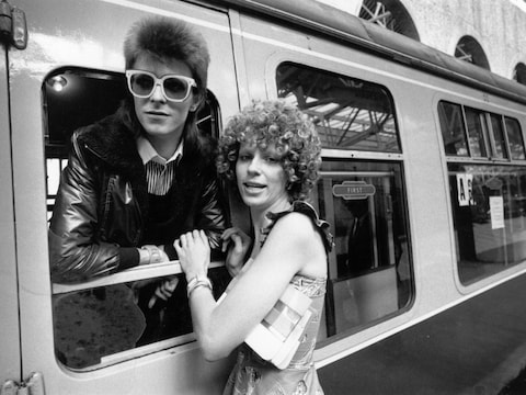 David en Angie Bowie toen ze nog een koppel waren.