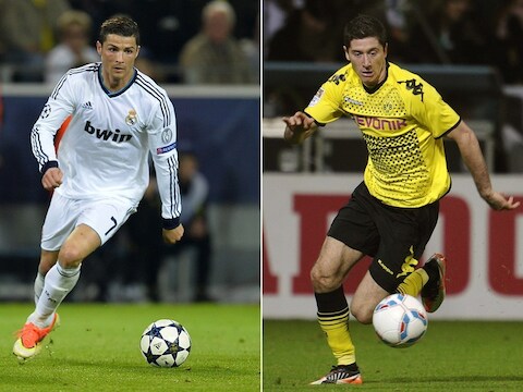 Cristano Ronaldo (links) e Robert Lewandowski.