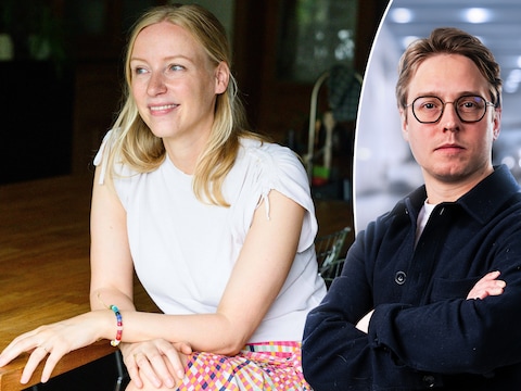 Melissa Depraetere (Vooruit) keert maandag terug in de Vlaamse regering. Rechts: politiek journalist Timmie van Diepen.