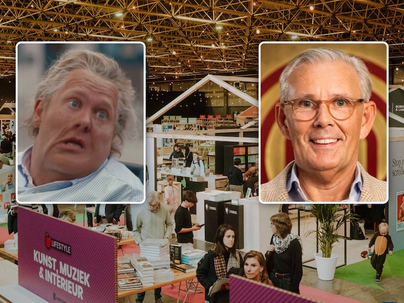 Een archiefbeeld van Boektopia. Inzet: acteur Rik Verheye in de serie Nonkels en de voormalige sterrenchef Peter Goossens.