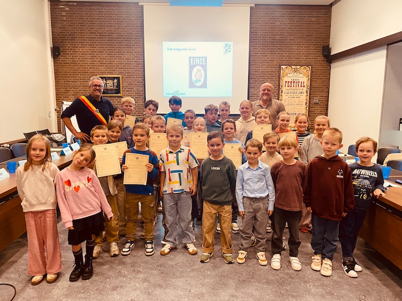 De nieuwe kindergemeenteraad van Vorselaar.