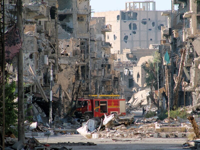 De verwoeste stad Deir Ezzor.