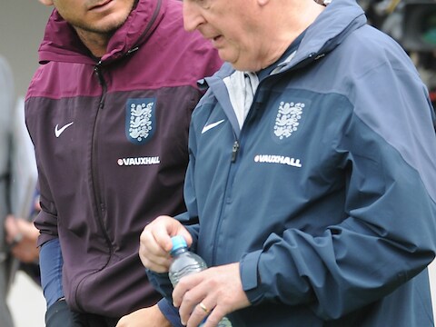 Lampard met bondscoach Hodgson