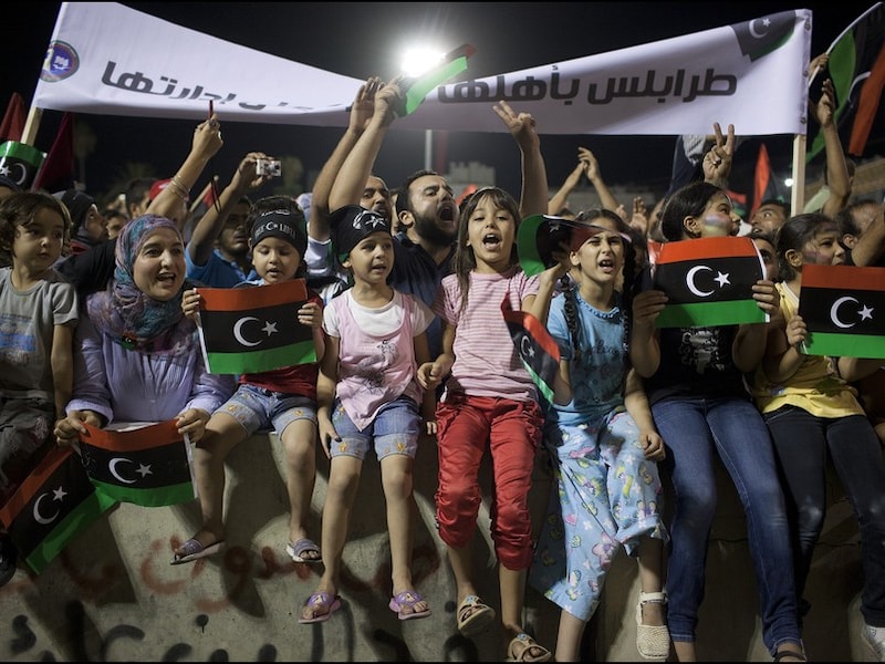 Libiërs vieren zowel het einde van de Ramadan als de val van Kadhafi's regime.