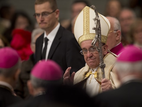 Paus Franciscus gisteren.