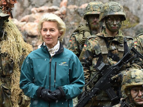 De Duitse minister van Defensie, Ursula von der Leyen.
