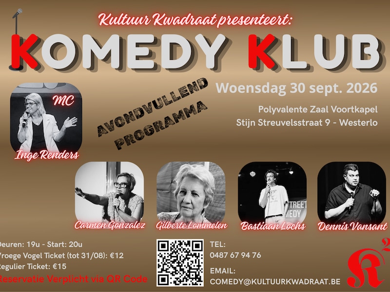 Kultuur Kwadraat presenteert 'Komedy Klub'