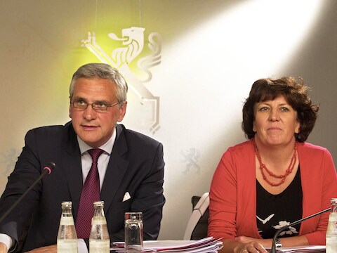 Kris Peeters en Ingrid Lieten.