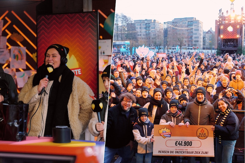 Team Hans kwam met een grote groep naar De Warmste Week.