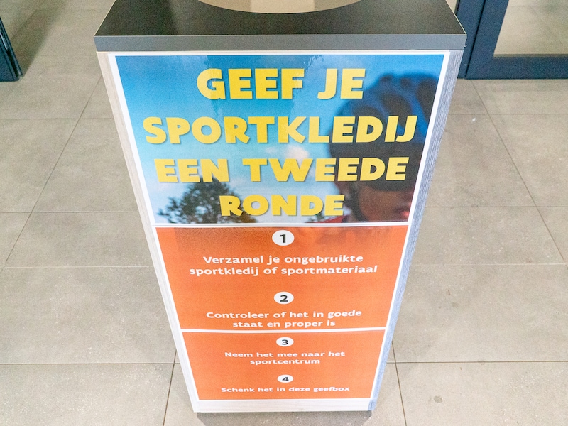 Illustratiebeeld inzameling sportkledij