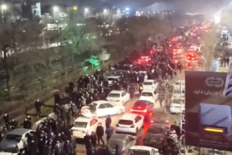 Manifestantes en Mashhad a principios de esta semana. (01/09/2026)