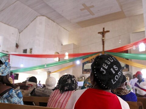 Christenen herdenken een aanslag van Boko Haram eerder deze maand.