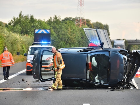 Ongeval op de E403 in Moorsele (Wevelgem), in de richting van Doornik.