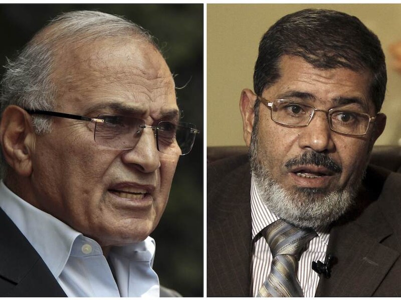 Ahmed Shafiq en Mohamed Morsi,