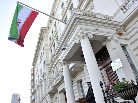 De Iraanse ambassade in Londen, in 2011.