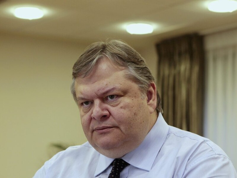 De Griekse minister van Financiën Evangelos Venizelos.
