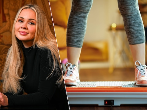 Tv-gezicht Anastasya Chernook (links) is laaiend enthousiast over haar trilplaat. Doet zo’n toestel echt wat het belooft?