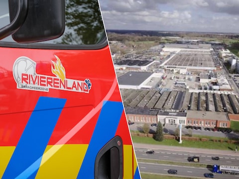 illustratiebeeld: brandweer Rivierenland, De enorme site van Atlas Copco in Wilrijk.