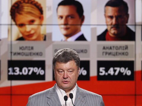 De Oekraïense nieuwe president Petro Porosjenko.