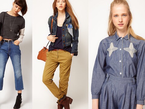 Jeansbroek, jasje en hemd bij Asos.com.