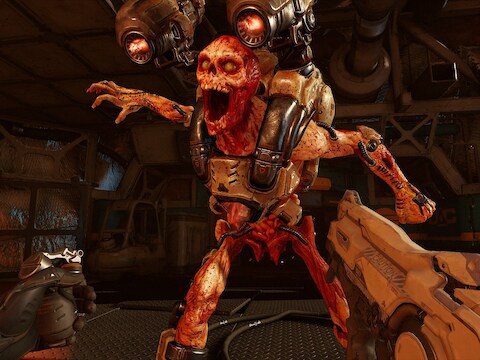 Hellegebroed aan gruzelementen schieten in Doom VFR: u kunt er gewend aan worden.