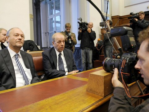 Pol Hauspie (links) naast Jo Lernout