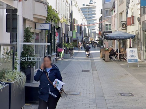 Archiefbeeld van de Wijngaardstraat, vanaf de Vlasmarkt bekeken.