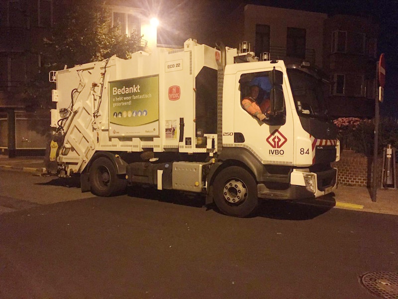 Laatste nachtophaling in afvalzone 1 in de nacht van 3 op 4 september
