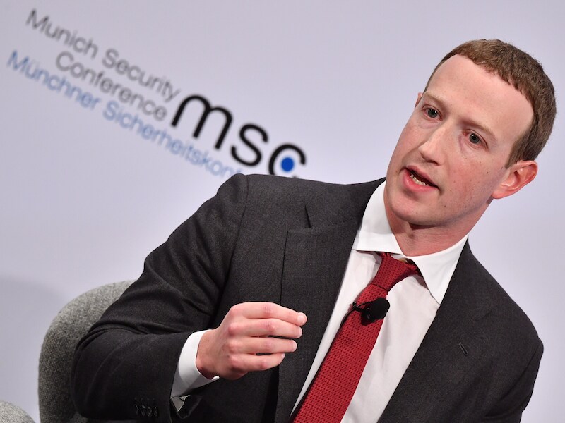 Topman Mark Zuckerberg van Facebook.