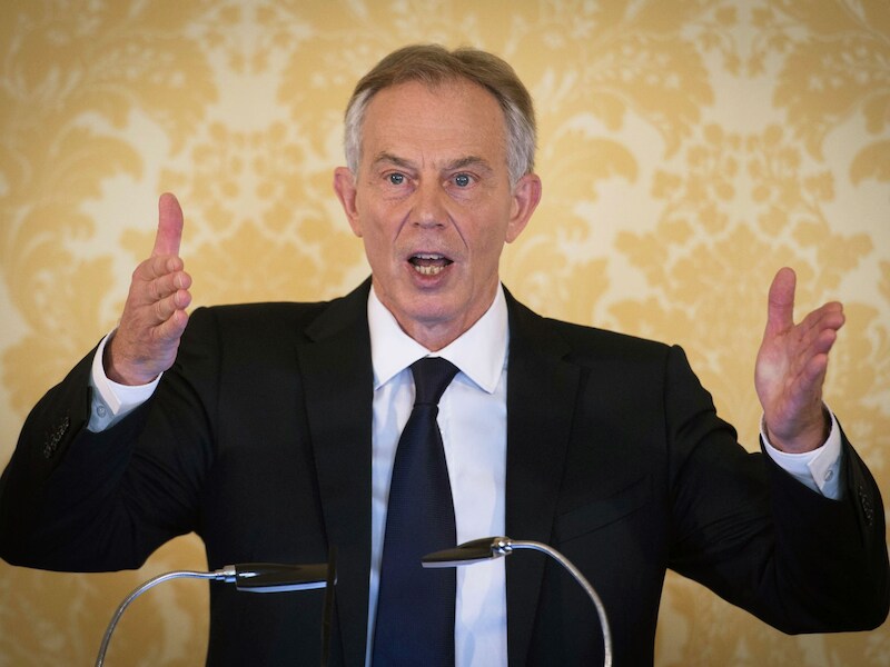 De voormalige premier van het Verenigd Koninkrijk Tony Blair.