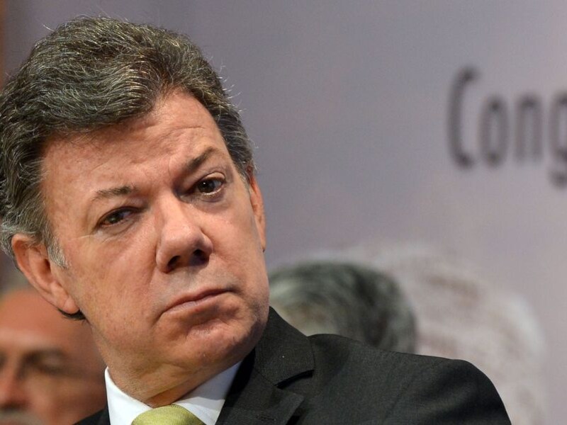 Juan Manuel Santos, de president van Colombia.