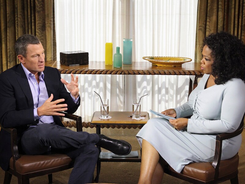 Harpo, het tv-bedrijf van Oprah Winfrey, verspreidde deze foto van het interview.