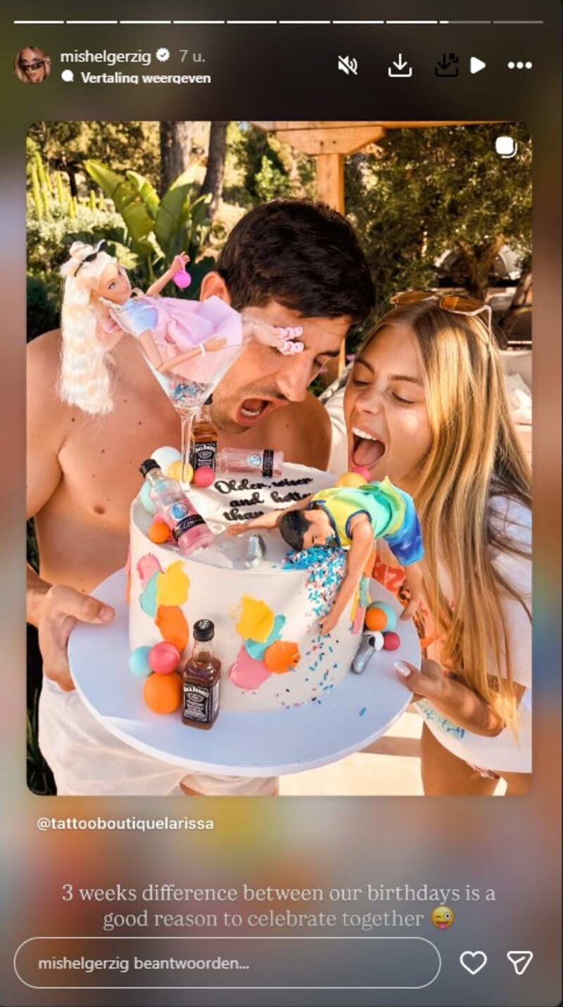 Feestje Thibaut en Mishel Courtois.