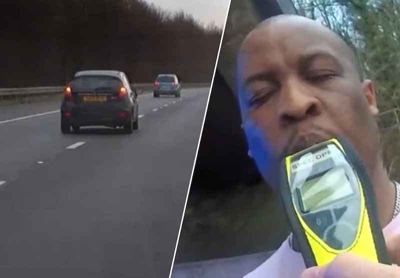 Un hombre borracho necesita ocho intentos para volar