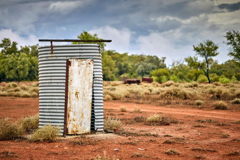 Illustration image. A toilet in the outback in Australia.