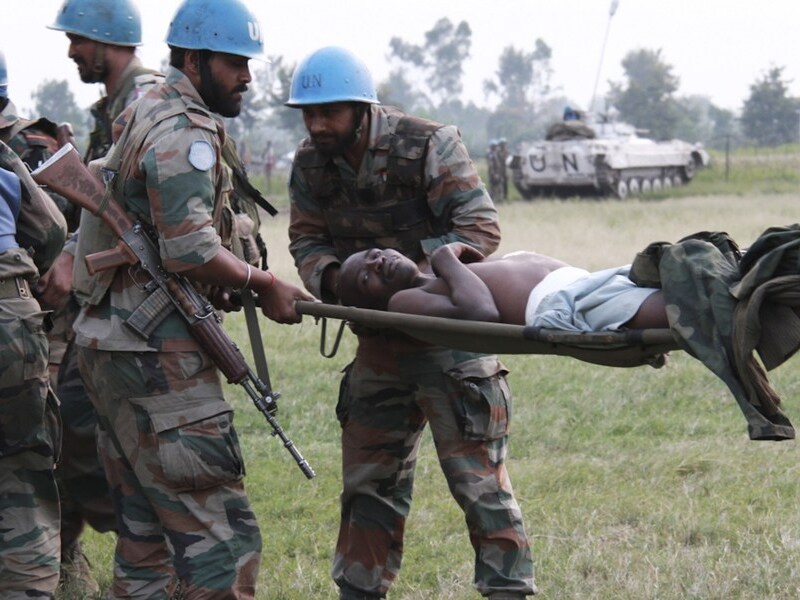 De Monusco-troepen.