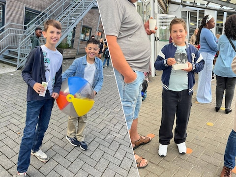 De eerste schooldag in De Zilverberk in Haaltert.